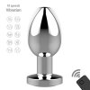 Stymulator rechargeable butt plug vibrator usb 10 functions - silver